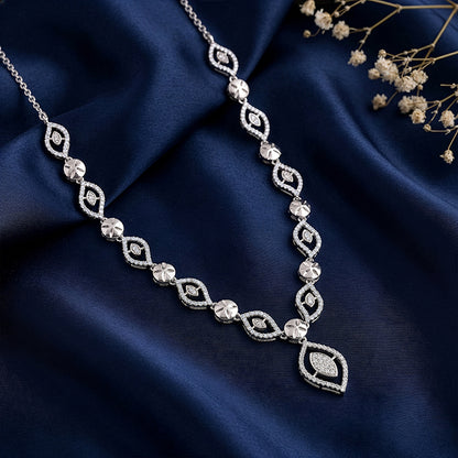 Silver Bloom Leaf Necklace