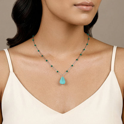 Silver Hue Flow Necklace