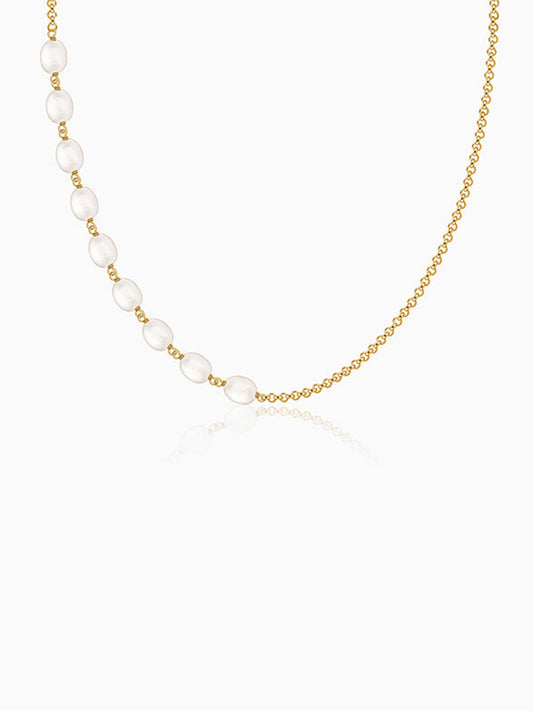 Golden Myra Pearl Necklace