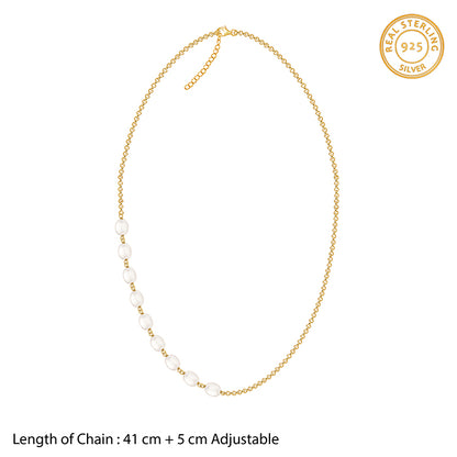 Golden Myra Pearl Necklace