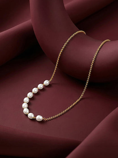 Golden Myra Pearl Necklace