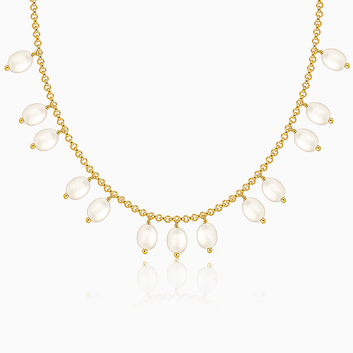 Golden Agnes Pearl Necklace