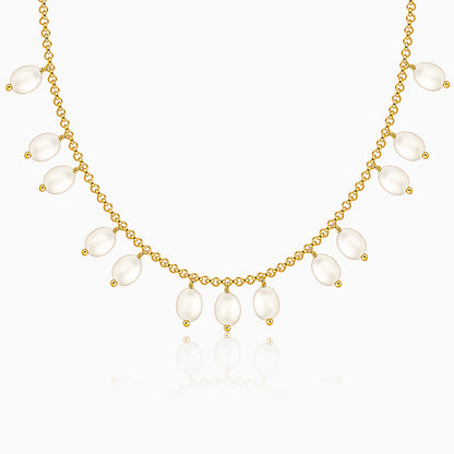 Golden Agnes Pearl Necklace
