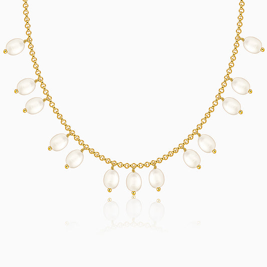 Golden Agnes Pearl Necklace