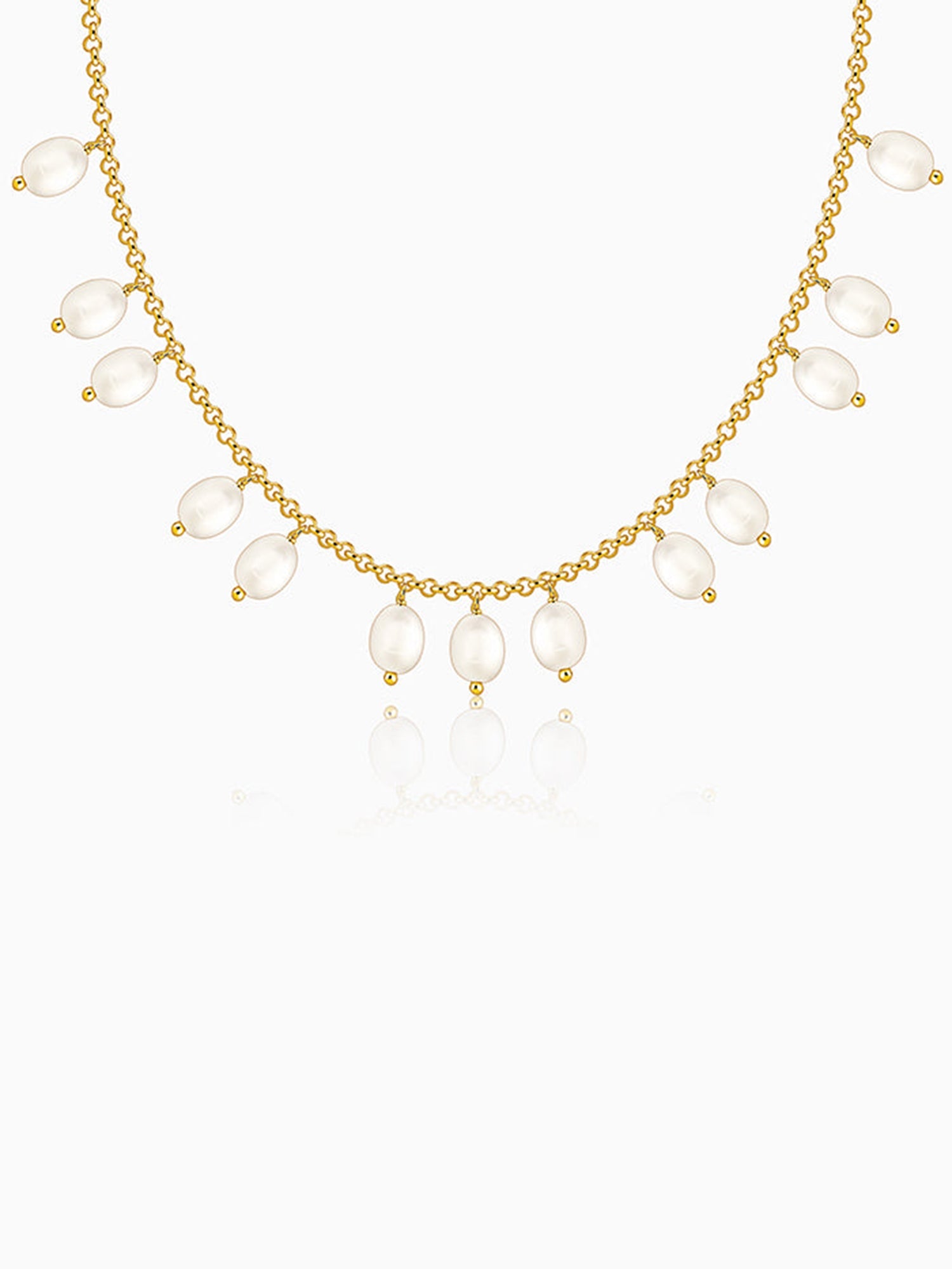 Golden Agnes Pearl Necklace