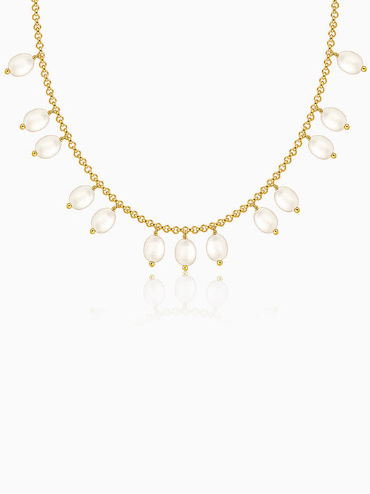 Golden Agnes Pearl Necklace