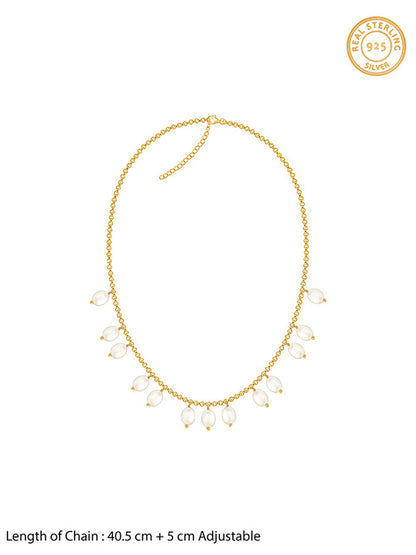 Golden Agnes Pearl Necklace