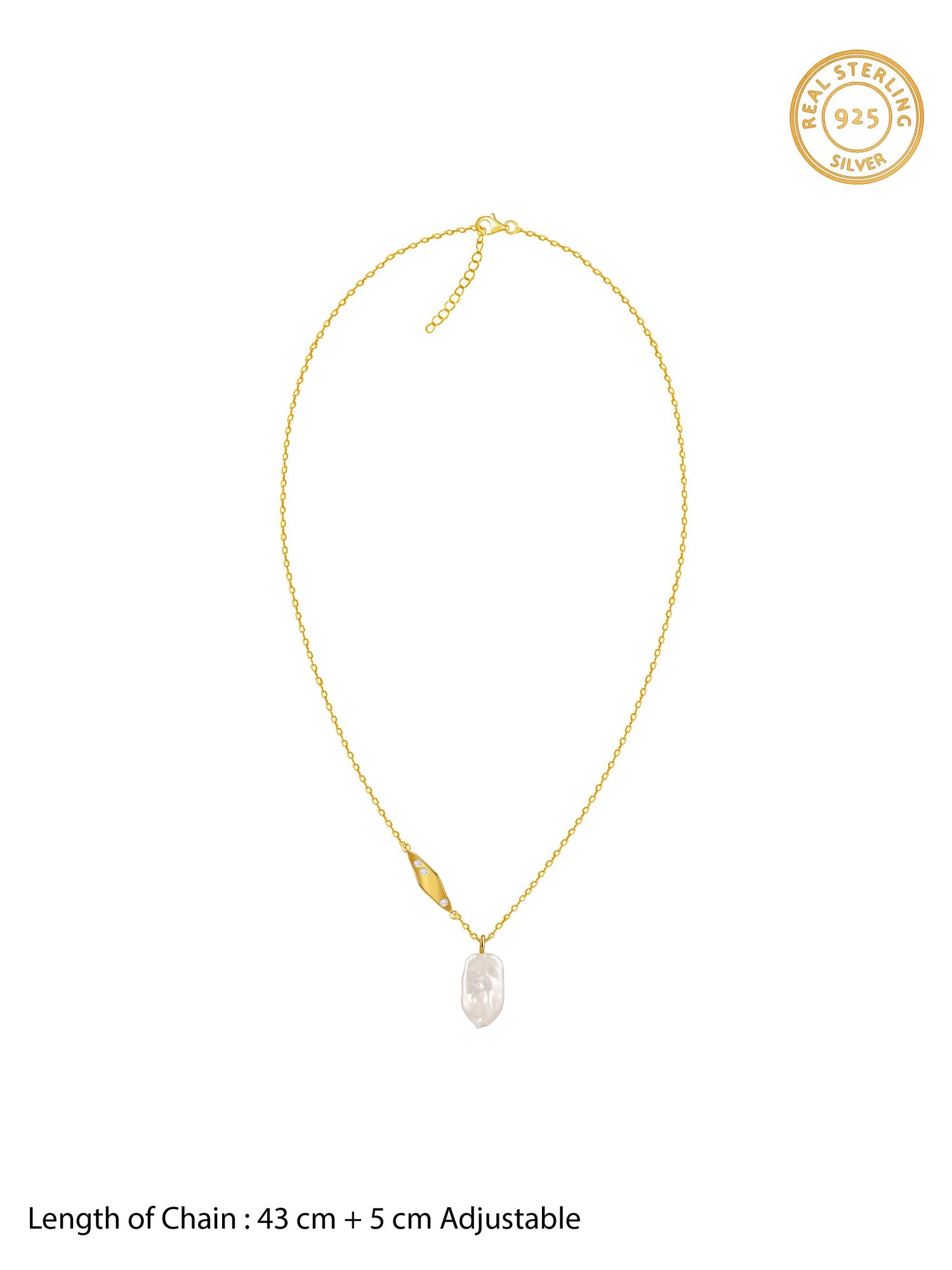 Golden Emilia Pearl Necklace