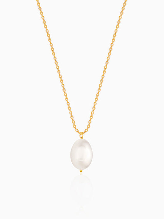 Golden Zooey Pearl Necklace