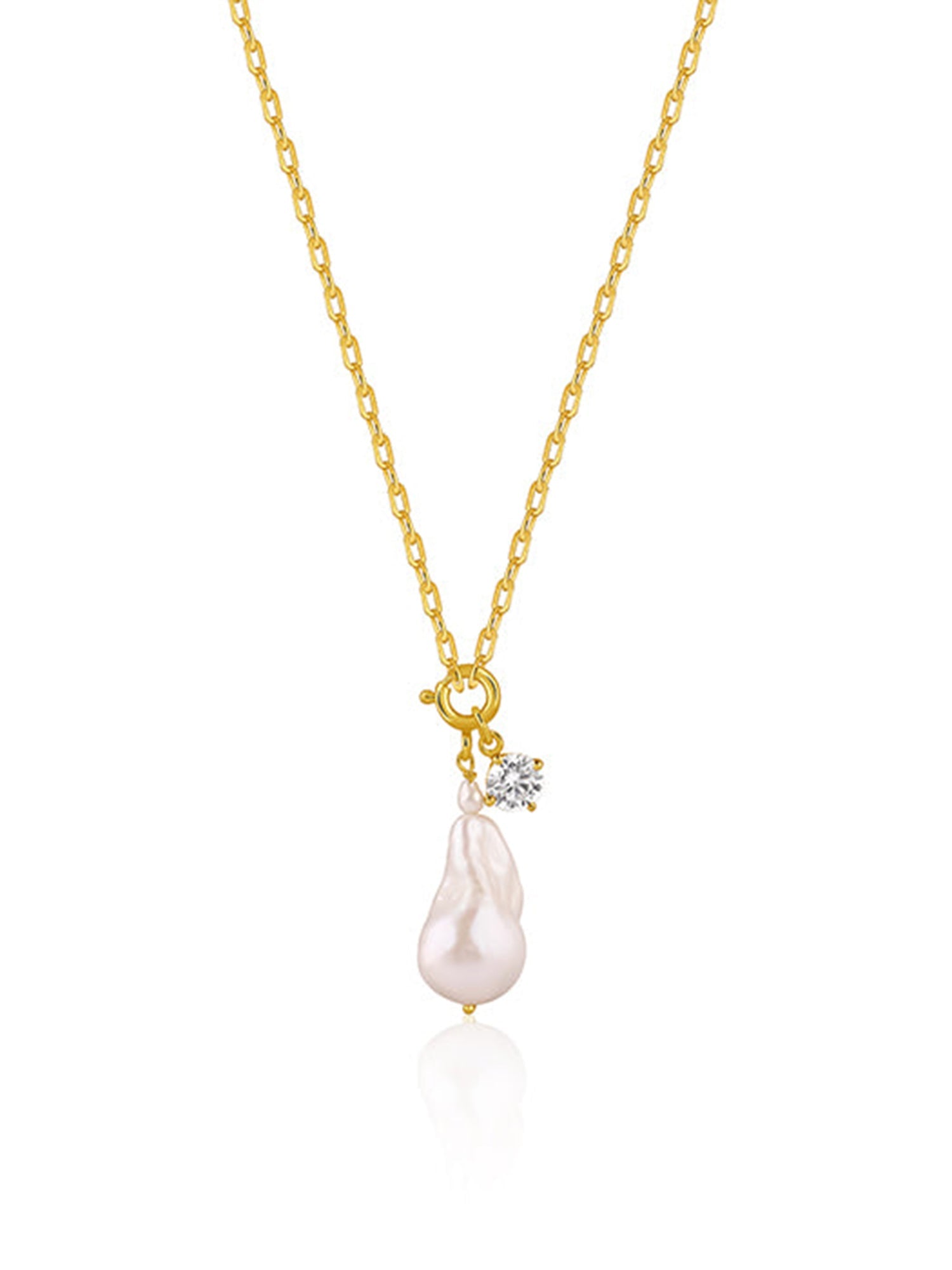 Golden Shailene Pearl Necklace