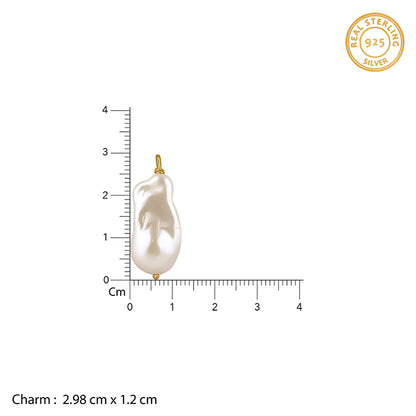 Golden Cameron Pearl Lariat Necklace