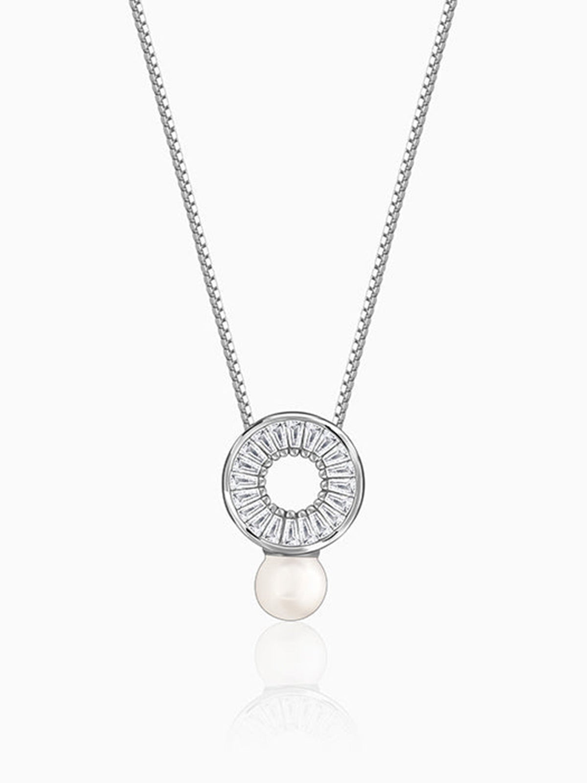 Silver Lizzie Pearl Necklace