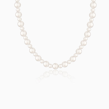 Silver Ana de Armas Pearl Necklace