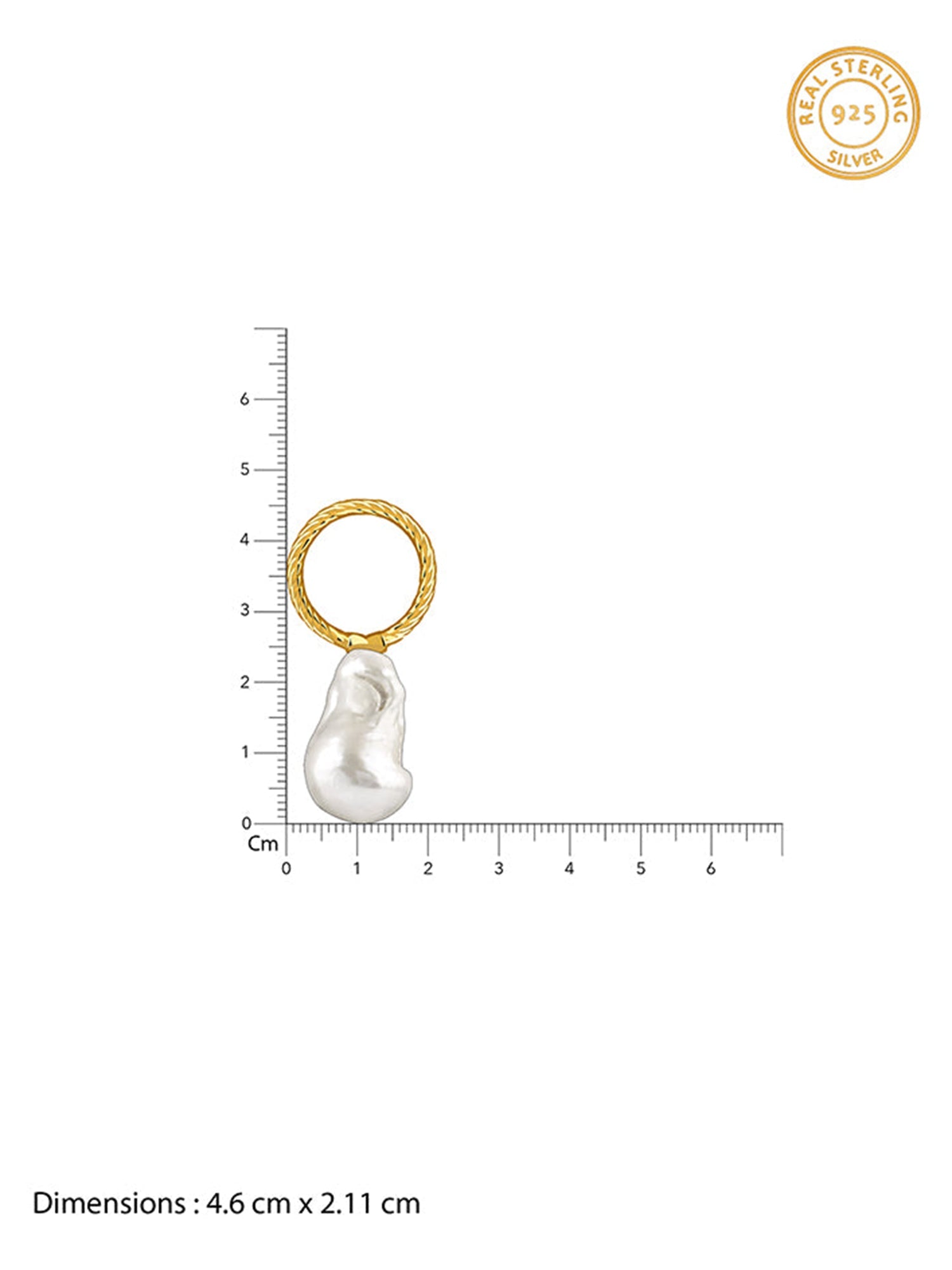 Golden Ava Pearl Pendant With Link Chain