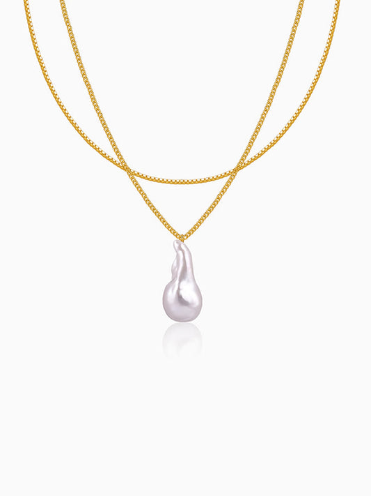 Golden Megan Pearl Necklace