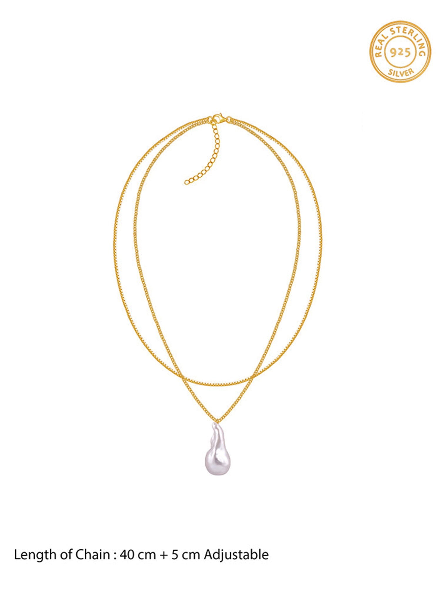 Golden Megan Pearl Necklace