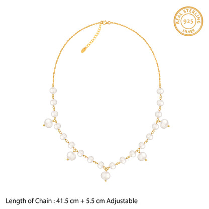Golden Jamie Pearl Necklace