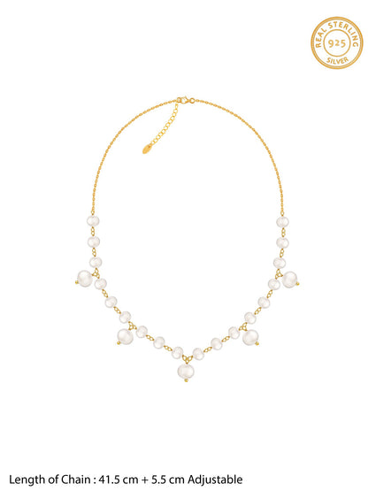Golden Jamie Pearl Necklace