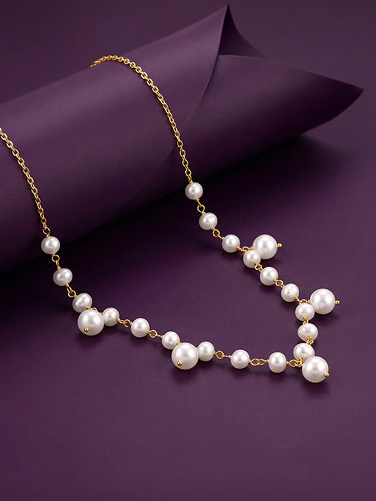 Golden Jamie Pearl Necklace