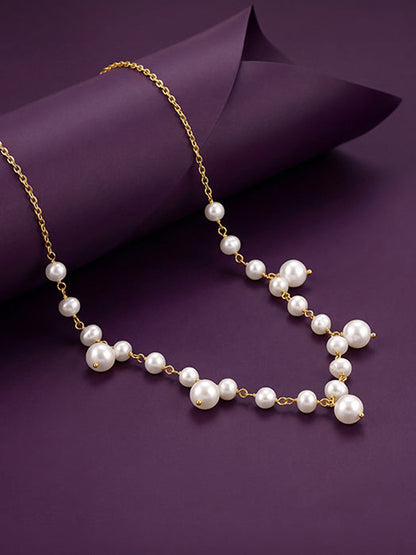 Golden Jamie Pearl Necklace