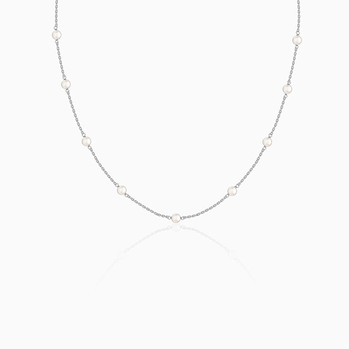 Silver Dakota Pearl Necklace