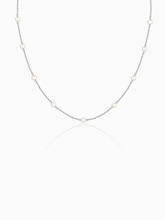 Silver Dakota Pearl Necklace