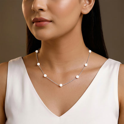 Silver Dakota Pearl Necklace