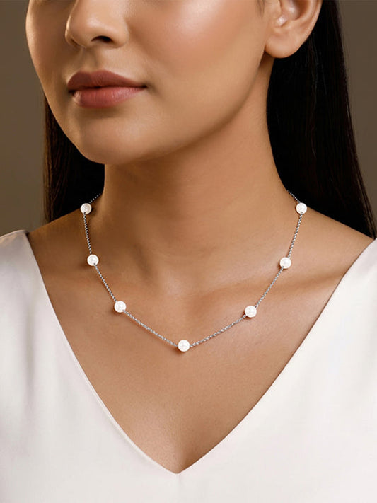 Silver Dakota Pearl Necklace
