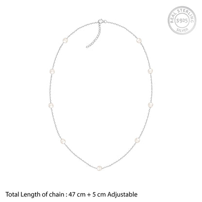 Silver Dakota Pearl Necklace