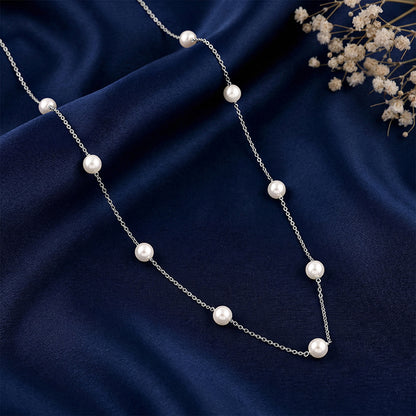 Silver Dakota Pearl Necklace