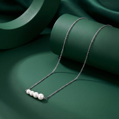 Silver Amanda Pearl Necklace
