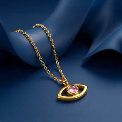 Golden Bigg Boss Eye Pendant With Link Chain