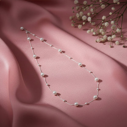 Silver Playful Pearl Necklace