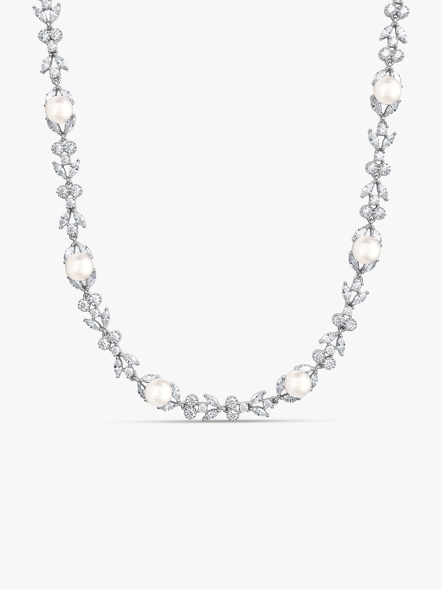 Silver Crawford Pearl Necklace