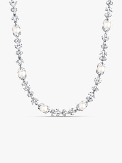 Silver Crawford Pearl Necklace