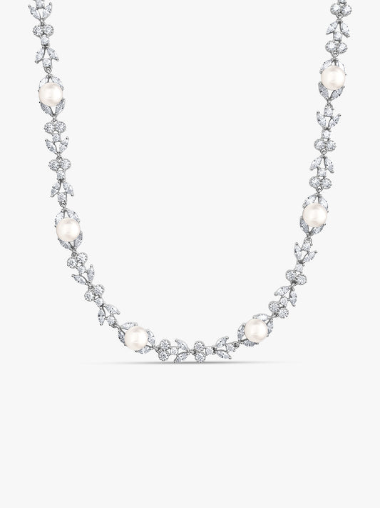 Silver Crawford Pearl Necklace
