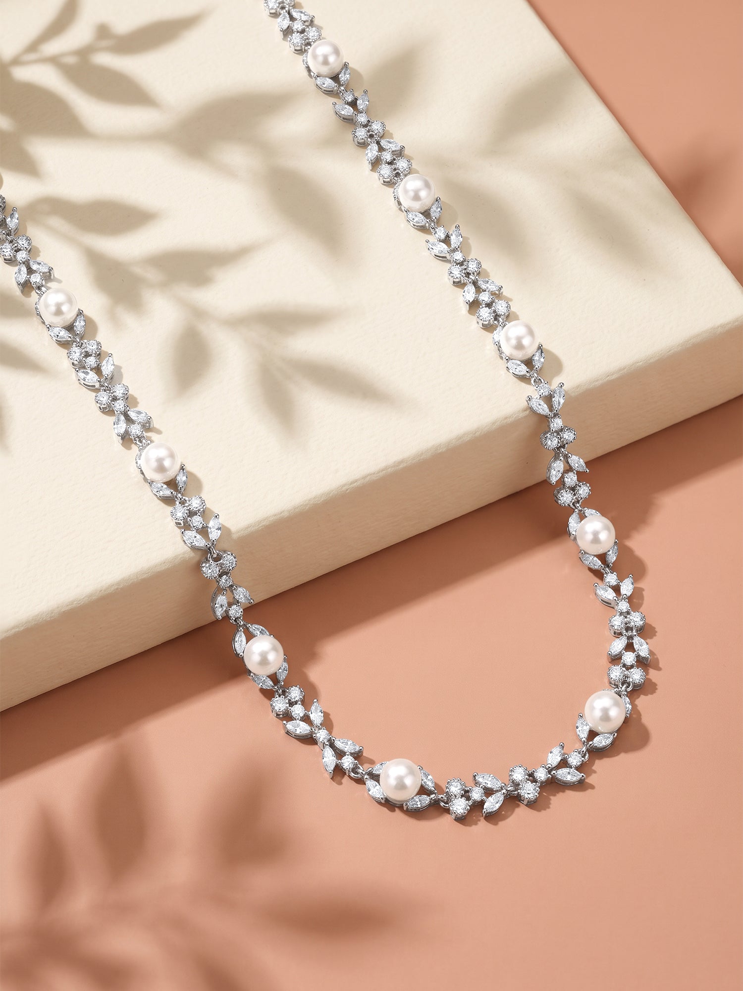 Silver Crawford Pearl Necklace