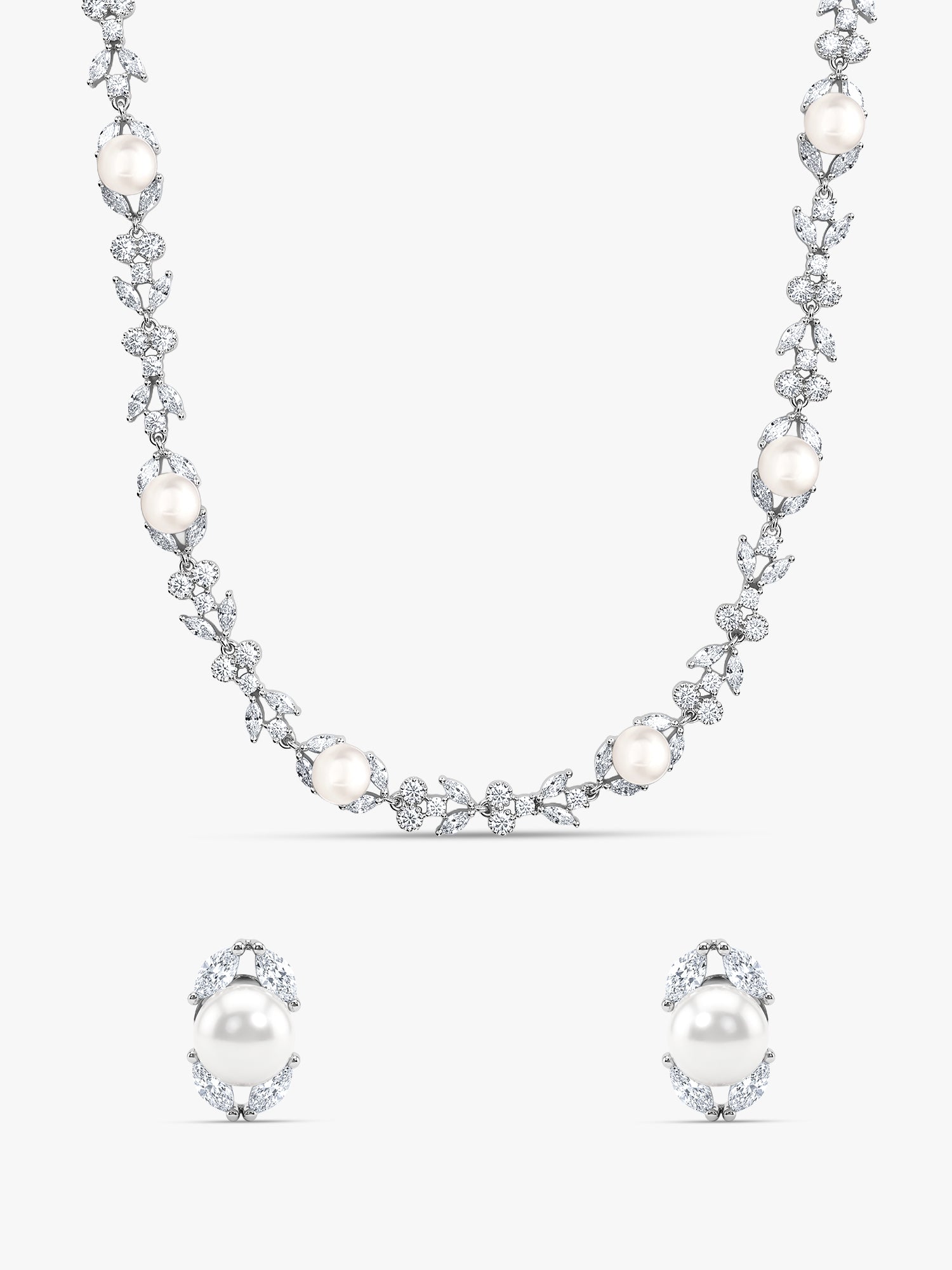 Silver Crawford Pearl Set