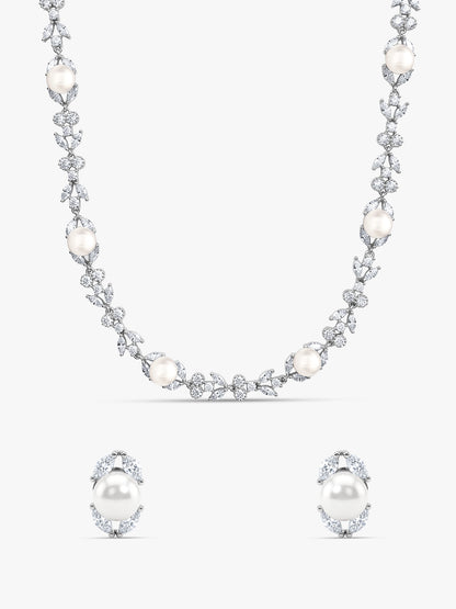 Silver Crawford Pearl Set