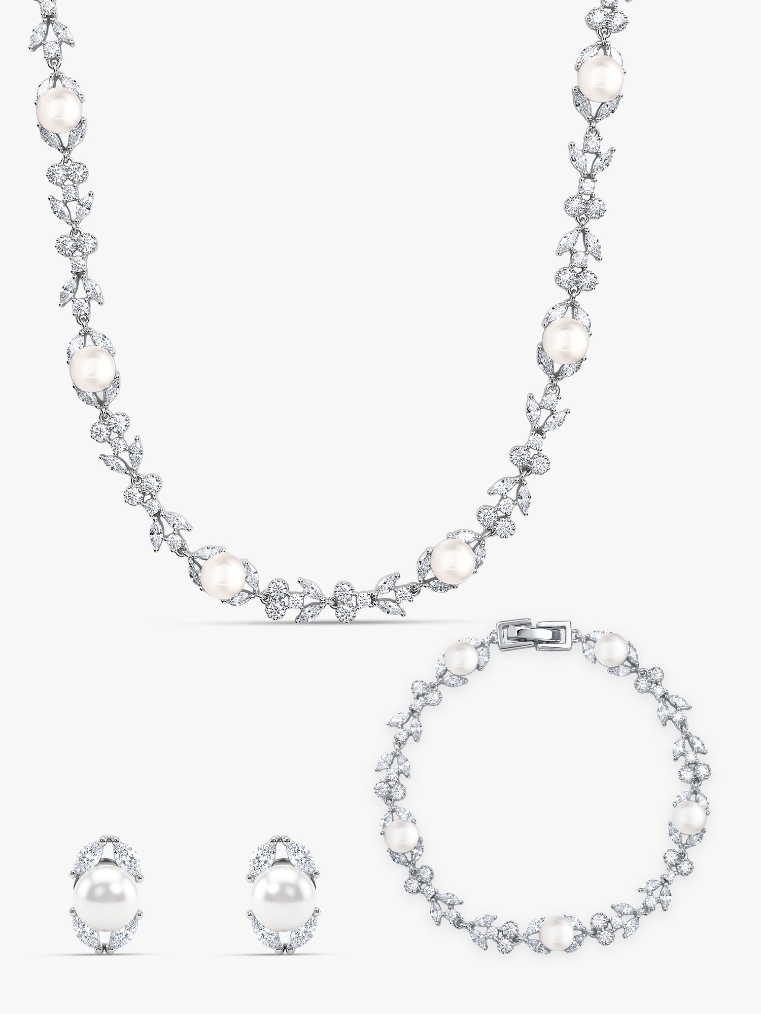 Silver Crawford Pearl Set of 3