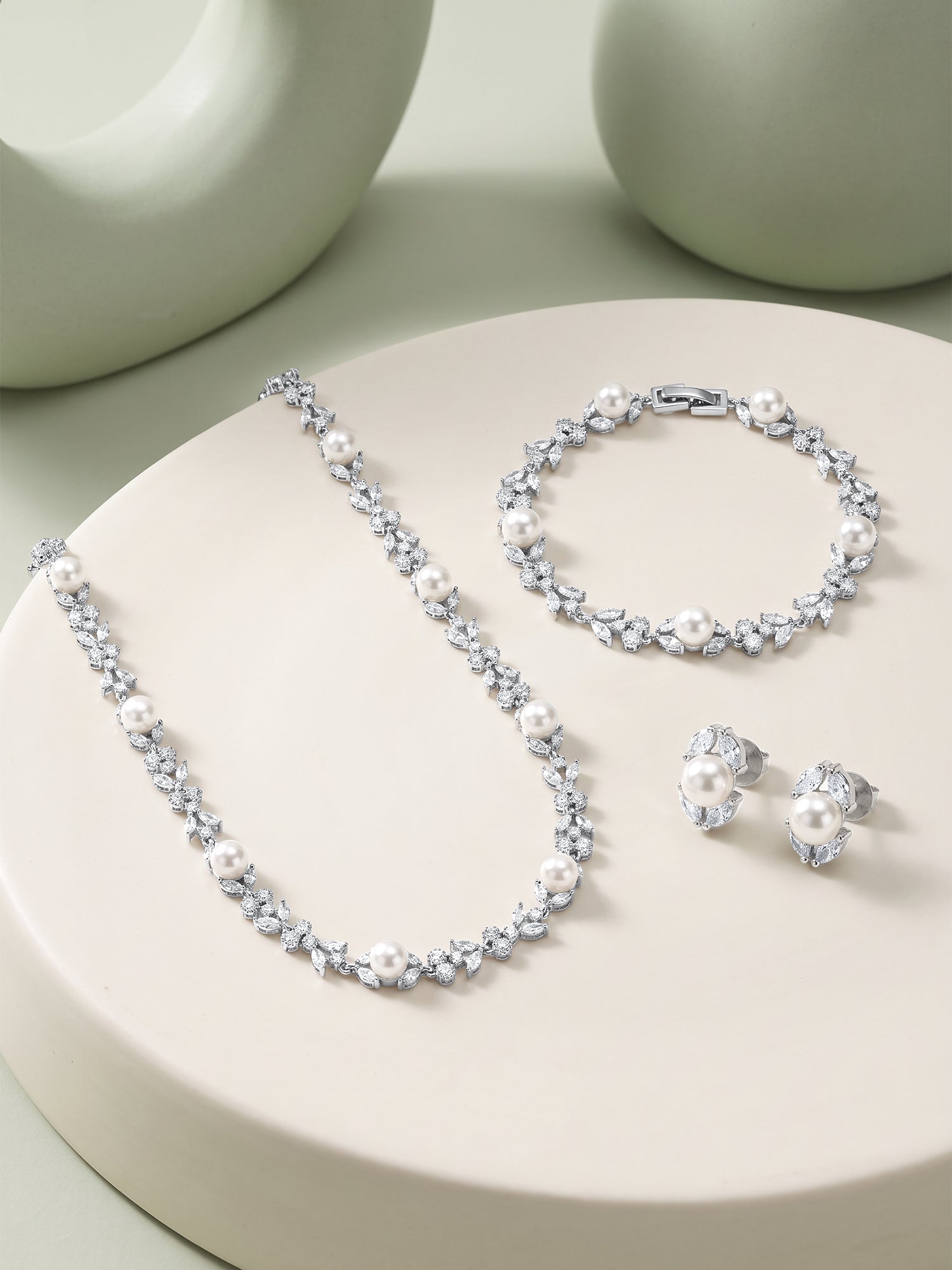 Silver Crawford Pearl Set of 3