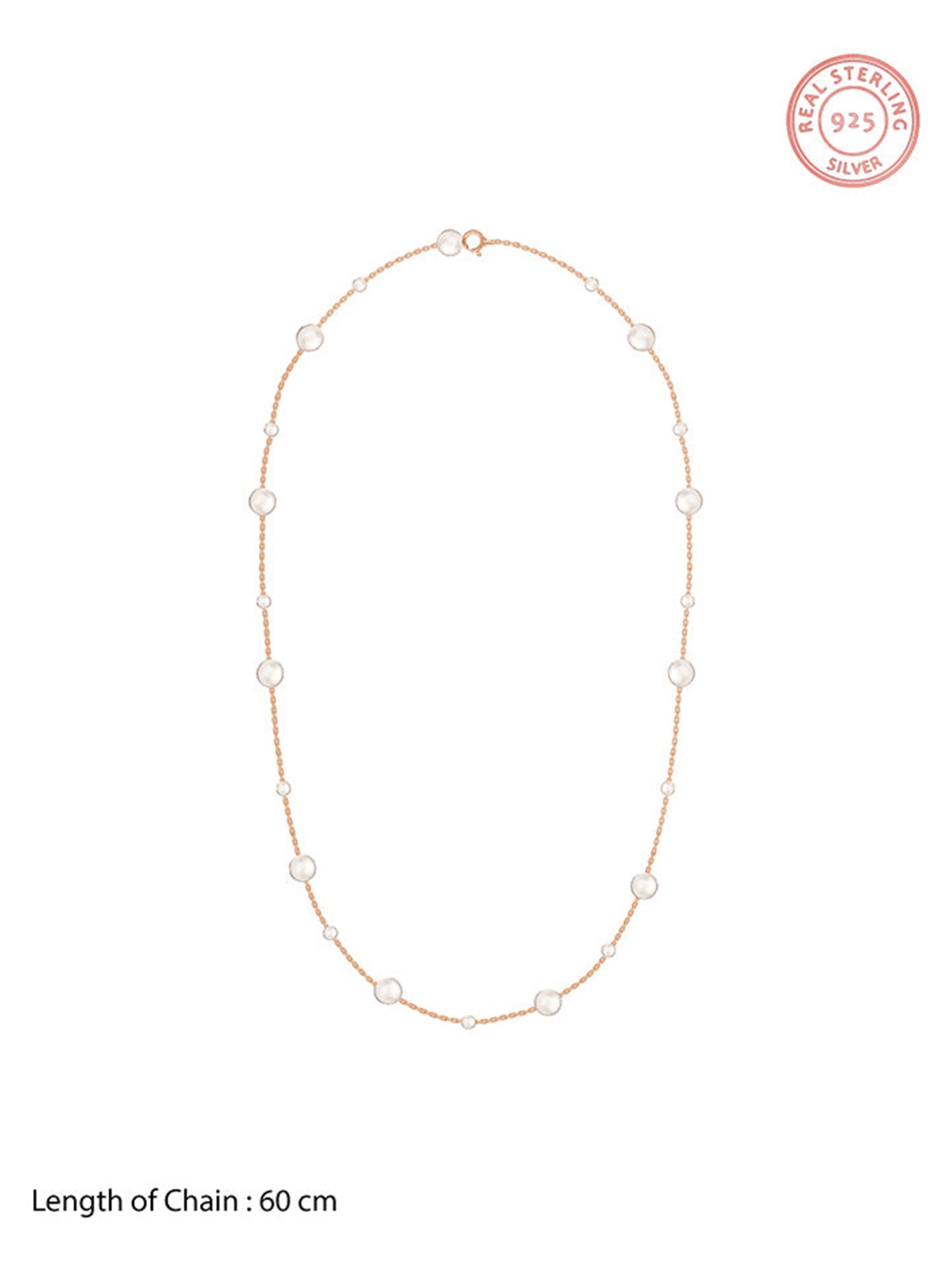 Rose Gold Playful Pearl Necklace