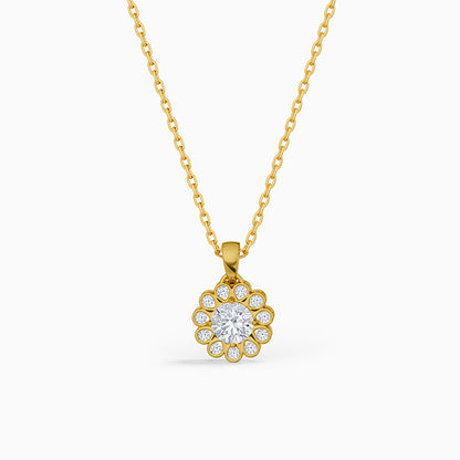 Golden Florentia Pendant With Link Chain