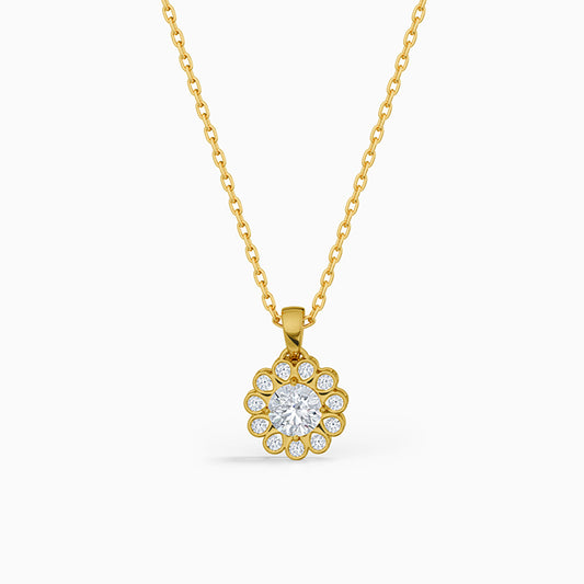 Golden Florentia Pendant With Link Chain