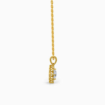 Golden Florentia Pendant With Link Chain