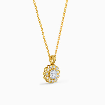 Golden Florentia Pendant With Link Chain