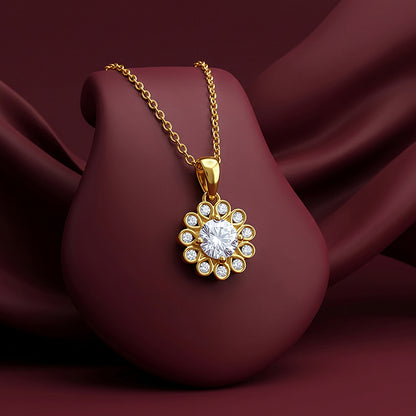 Golden Florentia Pendant With Link Chain