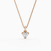 Rose Gold Love Heart Pendant With Link Chain