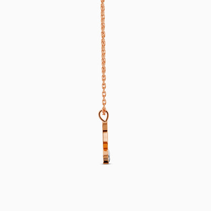 Rose Gold Melody Pendant With Link Chain