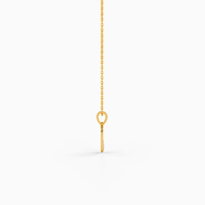 Golden Velvet Romance Pendant with Link Chain